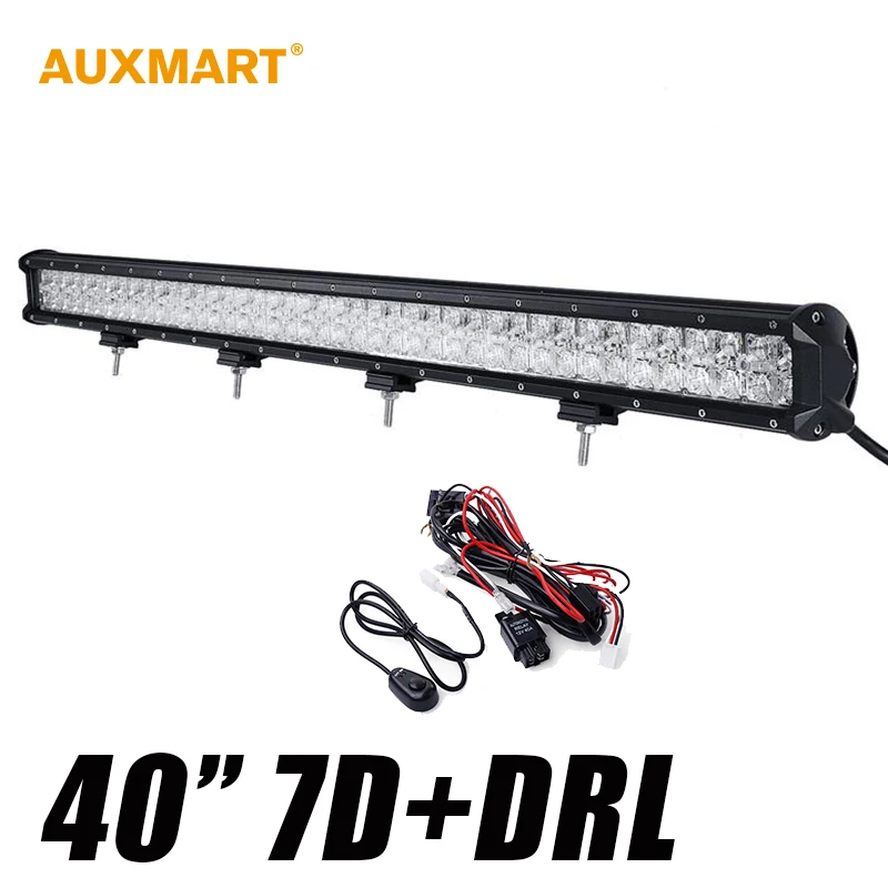 

40" 7D DRL LED Light Bar 420W CREE Chip Spot Flood Combo Beam Light Bar Offroad 12V 24V Truck ATV RZR SUV 4WD Tractor 4X4 Camper