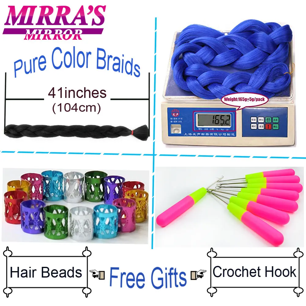 Mirra's Mirror's зеркальное синее крупное плетение волос зеленое СИНТЕТИЧЕСКОЕ Наращивание волос для косичек розовые вязанные крючком плетеные волосы 82 дюйма 165 г/упак