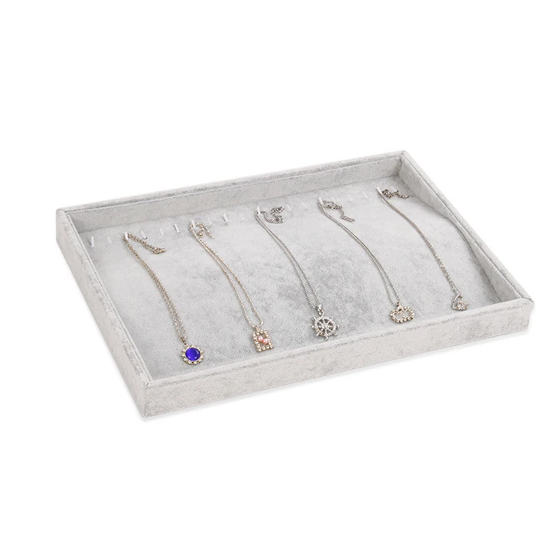 Горячая распродажа серый бархат кольцо браслет ожерелье подвеска для часов wek-jin серьги гвоздики наручная цепочка шкатулка для украшений пластина выставочная витрина