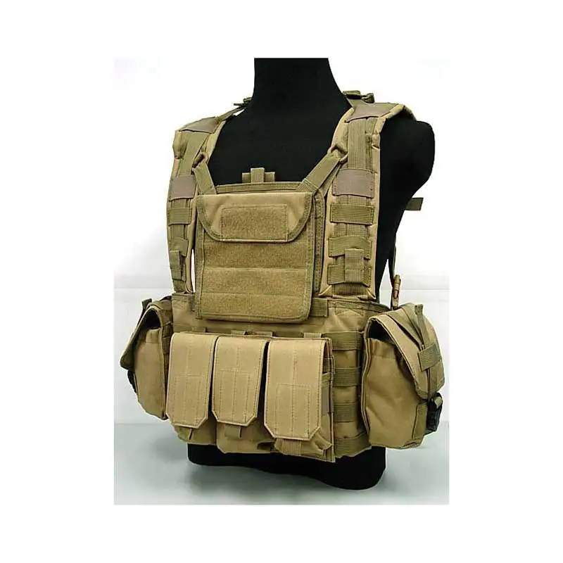 Gilet Tattico MULTICAM Militare USMC Modulare COMPLETO di Fondina e Cinturone