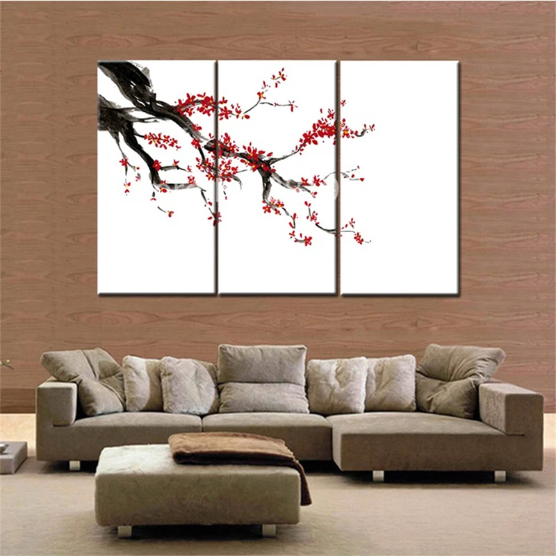 Drop Shipping 3 Pieces prints Flowers Nordic Decoration Wall Art Canvas Painting for Living Room Home Decor Frameless | Дом и сад