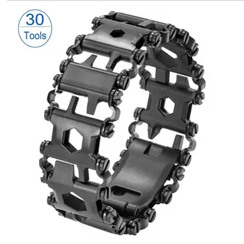 

30 IN 1 Multi Tool Tread Stainless Steel Bracelet Screwdriver Tool with a Gift Box for Sailing/Travel/Camping Hiking Out