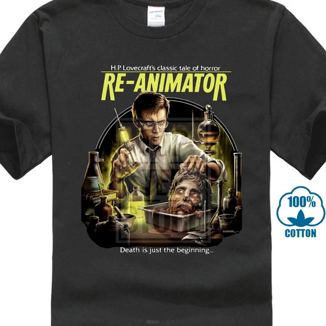 Cheap Re Animator Classic Cult Zombie Movie S M L Xl 2 3Xl T Shirt Horror Comedy Film