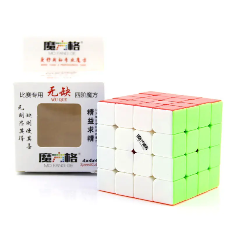 QI Yi WUQUE 4x4 волшебный куб, 4x4 изысканный для соревнований скоростной куб, черный и Stickerless Cubo Magico игрушки для детей