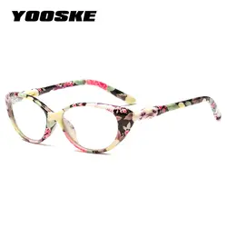 YOOSKE Овальный Кошачий глаз очки для чтения женщин зеркало смола объектив очки «кошачий глаз» рамки высокое качество