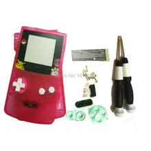 Горячий прозрачный розовый цвет ограниченный корпус для 【dogbcgameboy цвет Jiggly Puff экран винты объектива с X/Y отвертки