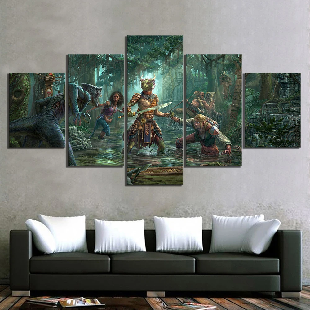 5 Piece Hd Fantasy Art Cartoon Picture The Elder Scrolls Online 5 Piece Hd Fantasy Art Cartoon Picture