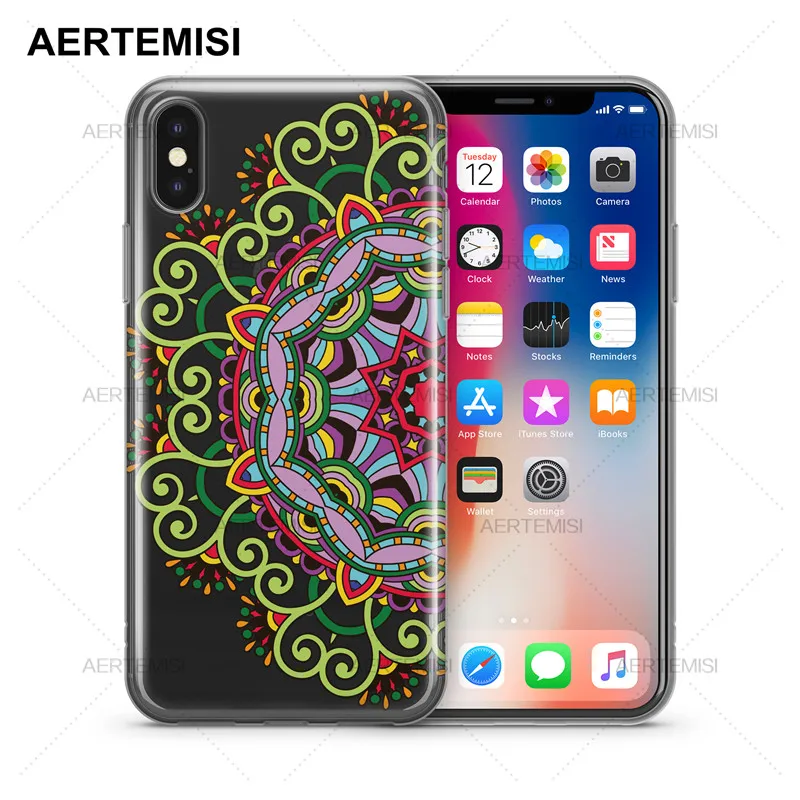 Aertemisi чехлы для телефонов цветная Мандала прозрачный кристально чистый мягкий