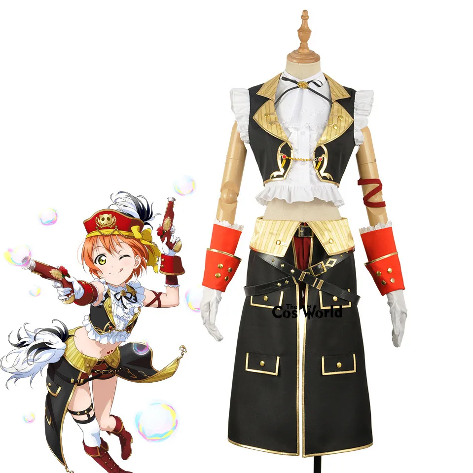 

Love Live School Idol Project Hoshizora Rin Sea Piracy Pirates Tops Apron Pants Uniform Outfit Anime Cosplay Costumes