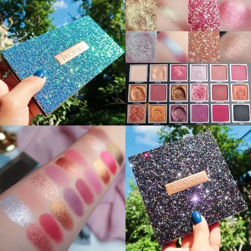 

18 Color Pigment Eyeshadow Palette Shimmer Matte Eye shadow Powder Eyeshadow Palette Waterproof Cosmetics Makeup Pallete