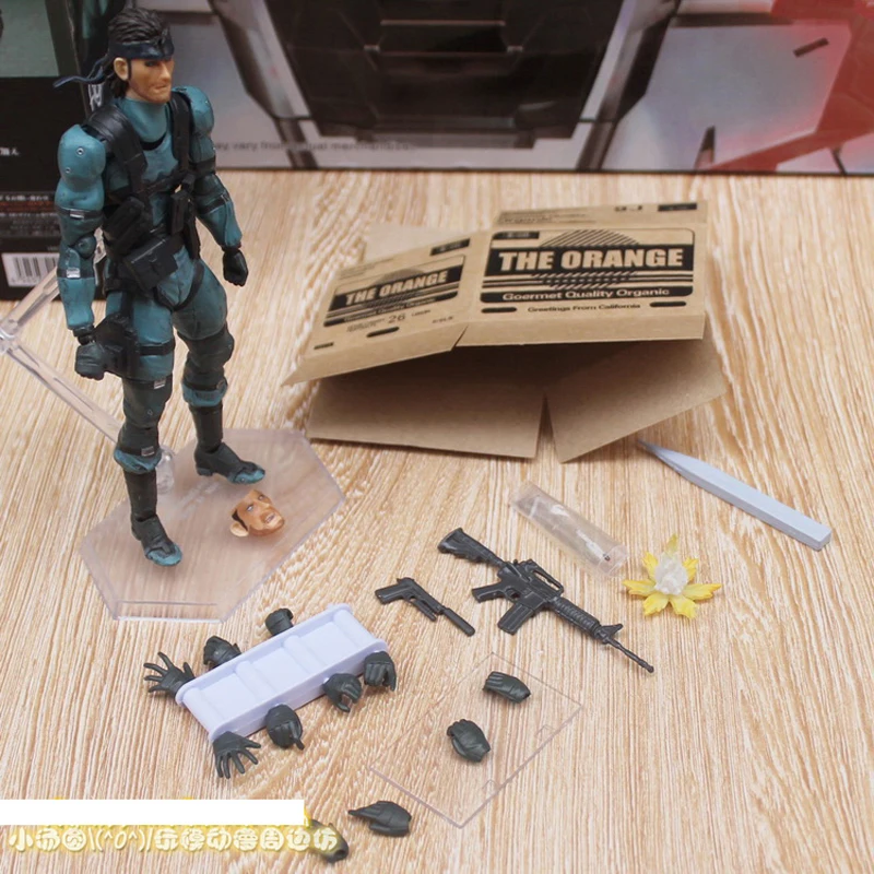 ПВХ Аниме игры MGS2 Figma 243 твердая змея экшн-фигурка металлическая Шестерня Твердые сыновья свободы подвижная Сборная модель игрушки для мальчиков подарок