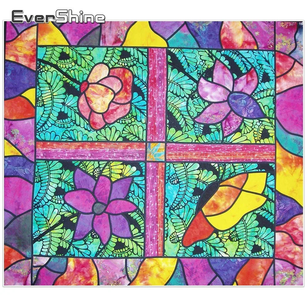 

EverShine Diamond Painting Cross Stitch Flower Diamond Embroidery Pattern Rhinestone Diamond Mosaic Full Square Home Decoration
