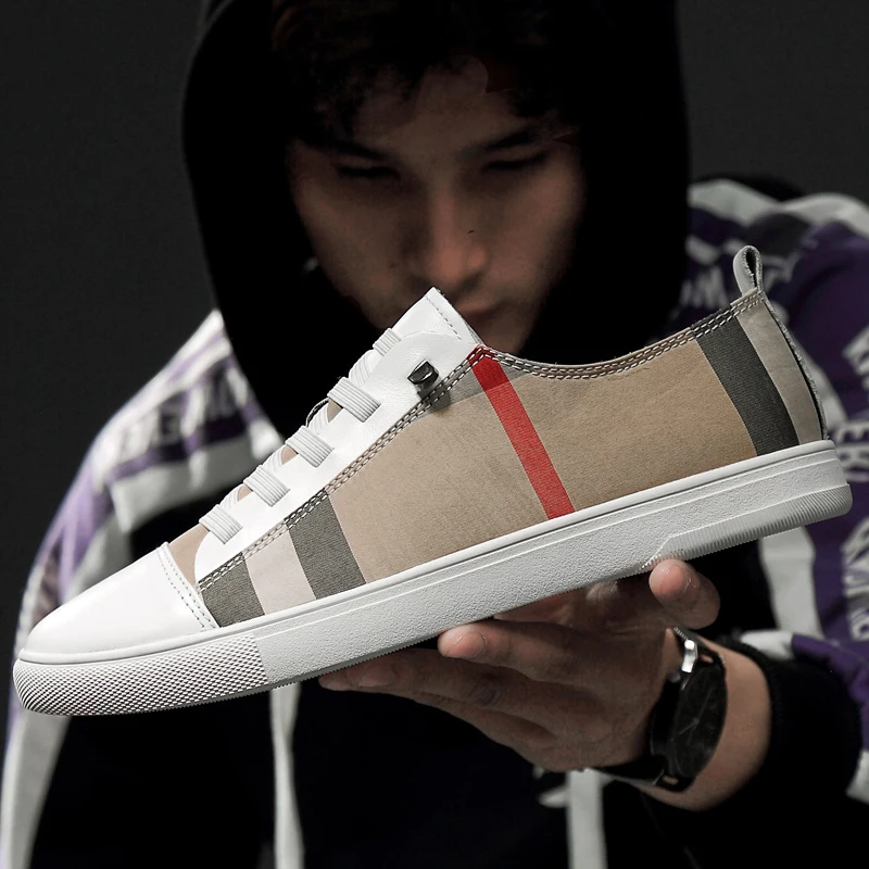 2019 Correr Yt1903 37 Dos Casuais Ar Ao Desporto Black Livre white De 46 Sapatos Respirável Caminhada Genuíno Couro Xadrez Mulheres Para Homens Sneakers rOxtRrSwq
