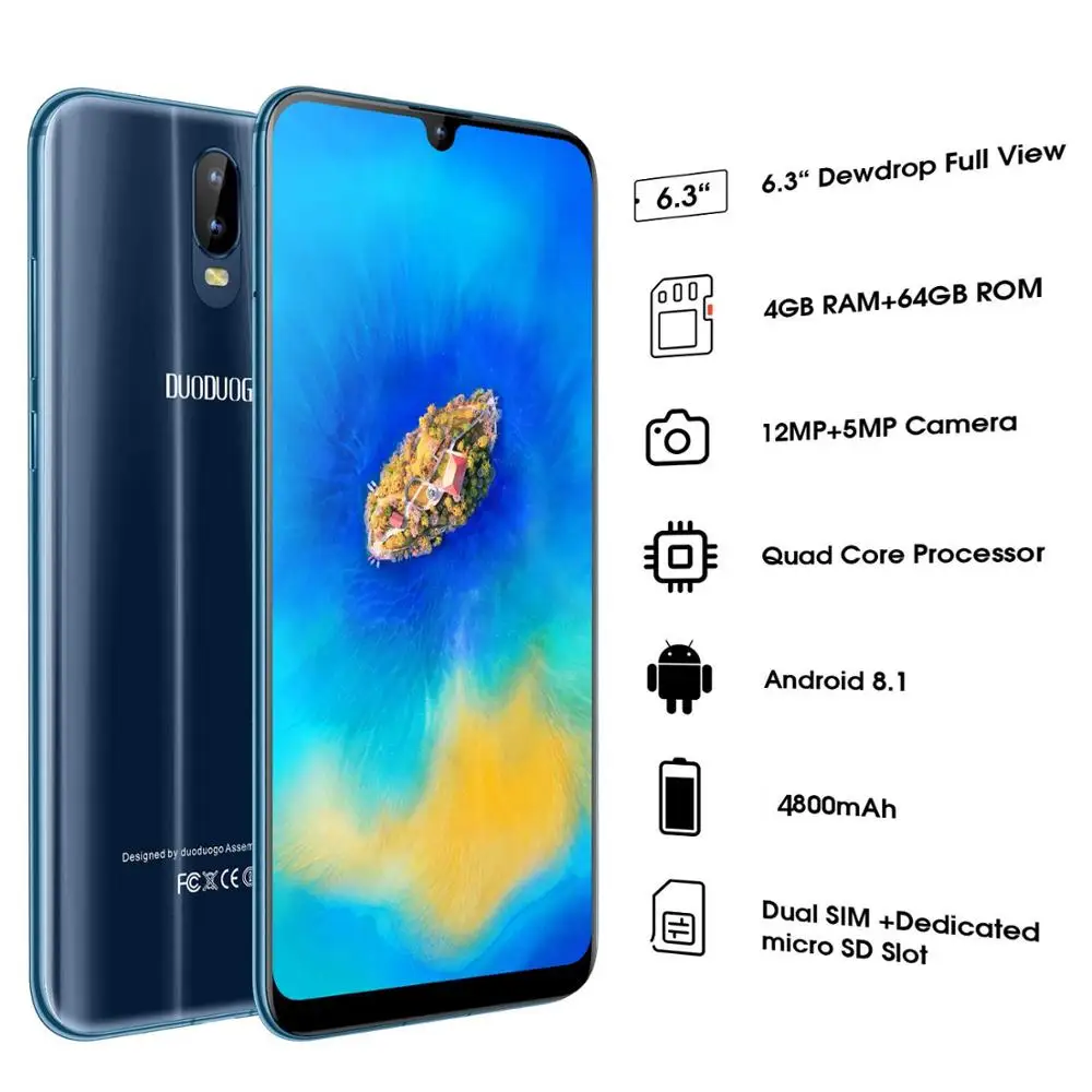 4G LTE 4 GB + 64 DUODUOGO S10 мобильный телефон Android 8 1 6 26 &quotполный экран 12MP камера