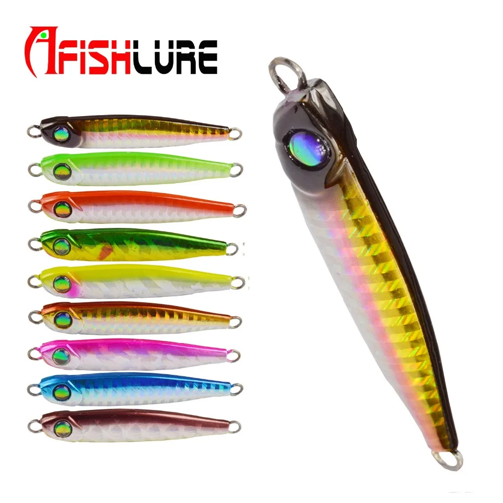 

Sales 34g 74mm Jigging fish lead fish jigging lure metal fishing lure Saltwater Lure Lead fish random color