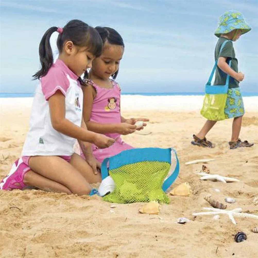 1Pc Durable Holding Toys Balls Beach Mesh Tote Bag Swimming Children Stay Away From Sand |