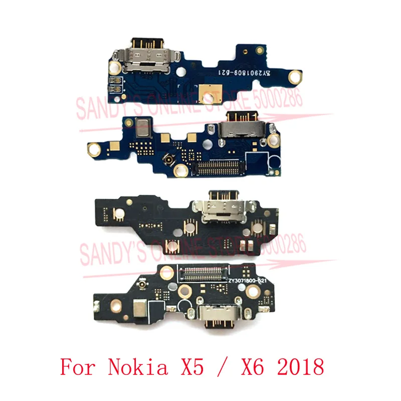 

2 Pcs/Lot High Quality Micro Dock Connector Board USB Charging Charge Port Flex Cable For Nokia X5 X6 5.1 Plus 6.1 Plus 2018