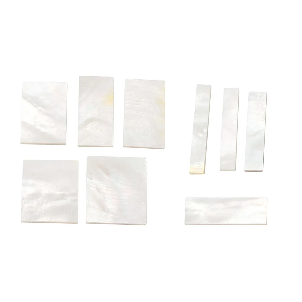DIY Inlays Material White Mother of Pearl Inlay Blank for Guitar Fingerboard Guitar Neck Musical Stringed Instrument Accessories