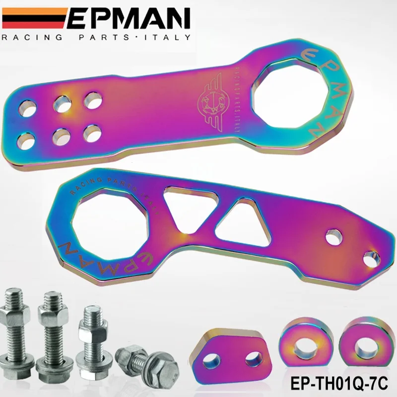 Cnc البليت الألومنيوم سباق المصد الأمامي + الخلفي هوك سحب مجموعة EP-TH01Q