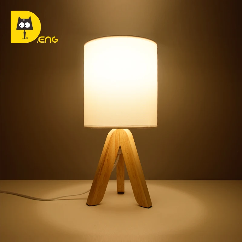 Wooden Table Lampe Nordic lamp creative modernity bedroom bedside lamp