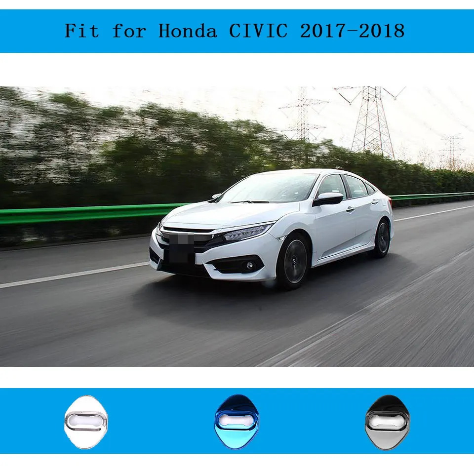 Авто Стайлинг наклейки для Honda Civic 2018 Civic 2019 10th 2016 2017 интимные аксессуары нержавеющая сталь интерьерный дверной замок Чехлы мангала