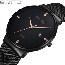 GIMTO Fashion Brand Clock Men Watch Ultra Thin Dial Business Casual Analog Sport Quartz Watch Male Wristwatch Relogio Masculino GIMTO Fashion Brand Clock Men Watch Ultra Thin Dial Business Casual Analog Sport Quartz Watch Male Wristwatch Relogio Masculino