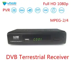 Vmade полностью HD DVB T2 M2 цифрового наземного ТВ приемник тюнер HD 1080 P H.264 MPEG-2/4 DVB T2 приставки + USB WI-FI Dongle 7601