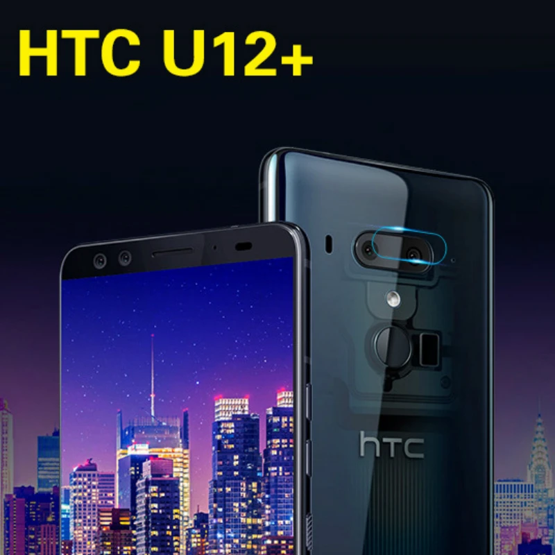 

UVR 2PCS For For HTC U12 Plus U12+ 7H Soft Back Camera Lens Tempered Glass Screen Protector For HTC U12+ Plus Camera Lens Film