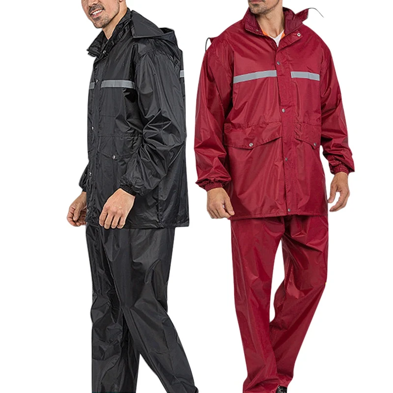 

Motorcycle Hooded Rainsuit for Women Men Adult Raincoat Men Women Rainsuit Outside Walking Raincoat Impermeable Thick Raincoat
