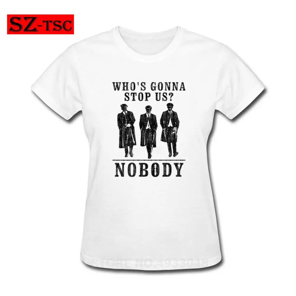

Peaky Blinders Who's gonna stop us nobody T-Shirts Women Game Collection T Shirt Mario Zelda Tetris Pacman Tshirts Women Clothes