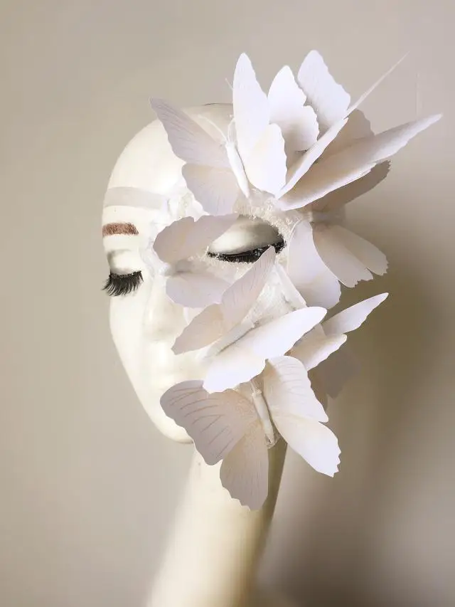 

Female Half Face Cover Butterfly Phoenix Mask Party Girl Cosplay Accessories Stage Model Catwalk Performance Makeup Props Masks
