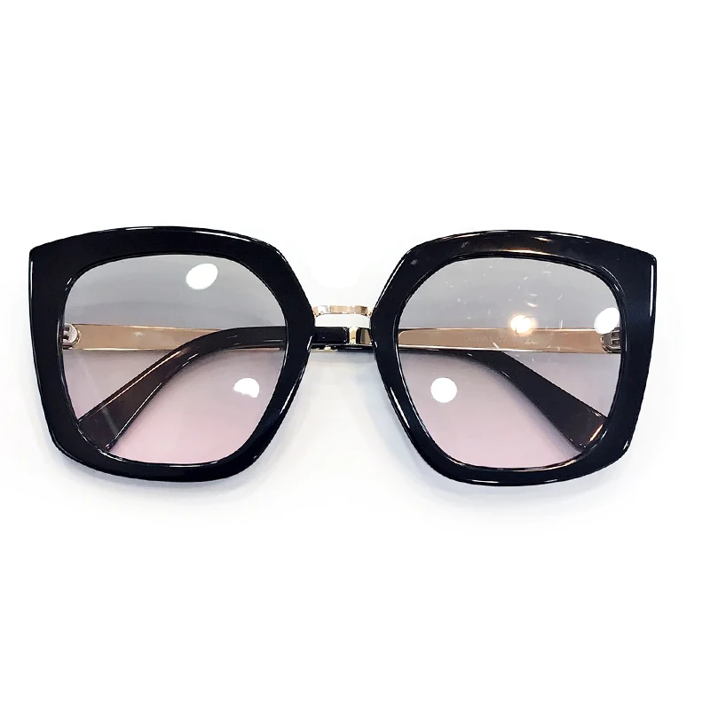 No5 Sunglasses Ацетат солнцезащитные очки Для женщин Ретро Брендовая дизайнерская обувь роскошные оттенки солнца солнцезащитные очки без оправы UV400 с коробкой - Цвет линз: No5 Sunglasses