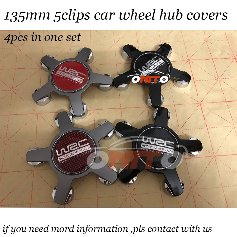 

Car Modified Covers 4pcs 135mm 5Clips Car Rims Wheel hub caps Auto embelm badge For WRC wrc Logo Label For Audi Skoda VW