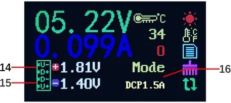 AT34 USB тестер QC 3,0 цветной ЖК-дисплей 3,7~ 30 В напряжение измеритель тока мультиметр заряда батареи voltimetro amperimetro
