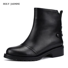 2019 Spring Winter High Heels Round Toe Ankle Boots for Women Fashion Patent Leather Motorcycle Boots Woman Botas Mujer Black цена 2019 Spring Winter High Heels Round Toe Ankle Boots for Women Fashion Patent Leather Motorcycle Boots Woman Botas Mujer Black цены онлайн