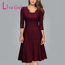 LIVA GIRL женское ассиметричное Бордовое платье с вырезом, весеннее зимнее женское кружевное платье миди, элегантное вечернее платье XXL Vestidos