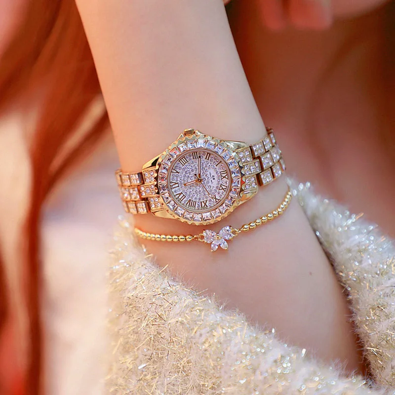 Reloj mujer 2020 женские часы Топ бренд элегантное платье кварцевые бриллиантовые