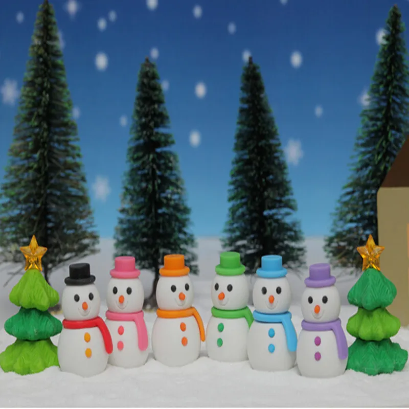Ластик Снеговик Рождество ластик праздник ластик Акция 3D ластик для детей и друзей подарок на год