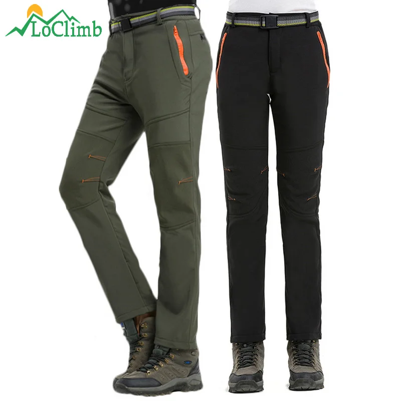 LoClimb invierno Cálido impermeable pantalones de las mujeres de los hombres escalada Trekking deportes pantalones Camping esquí Softshell de lana pantalones de senderismo AM336 LoClimb invierno Cálido impermeable pantalones de las mujeres de los hombres escalada Trekking deportes pantalones Camping esquí Softshell de lana pantalones de senderismo AM336