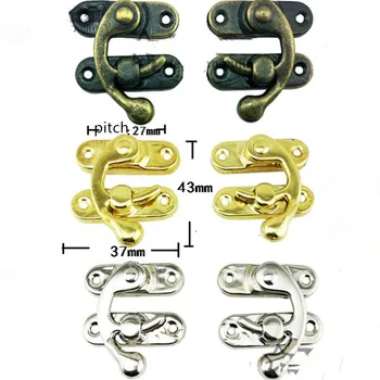 

Box Suitcase Toggle Latch Buckles Bronze Tone,Antique Style Metal Lock,Zinc Alloy Wooden Box Lock,37*43mm,4Sets