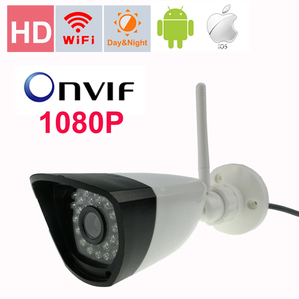 mini camera wireless 1080p Bullet Waterproof Night Outdoor Security Camera ONVIF P2P CCTV Cam with IR-Cut 64G TF card slot wanscam wireless ip camera hw0021 3x digital zoom pan tilt pt onvif p2p ir cut night vision security cam with tf card slot