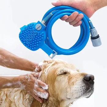 

Creative Useful 2 In 1 Pet Shower Sprayer Scrubber Wash Massage Tool for Shower with Hose LXY9 MA15