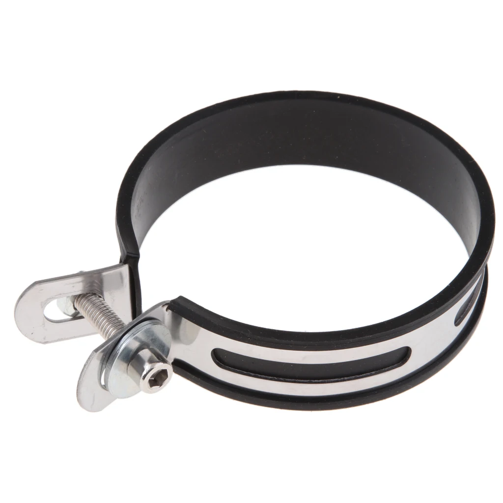 Motorcycle Exhaust Pipe Clamp Stainless Steel Holder Clamp Fixed Ring 100mm for Exhaust Pipe Muffler