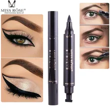 

MISS ROSE Pro Makeup Pigment Black Eye Liner Pencil Cosmetics Double-end Liquid Eye Liner Stamp Eyeliner Pencil Korean Makeup