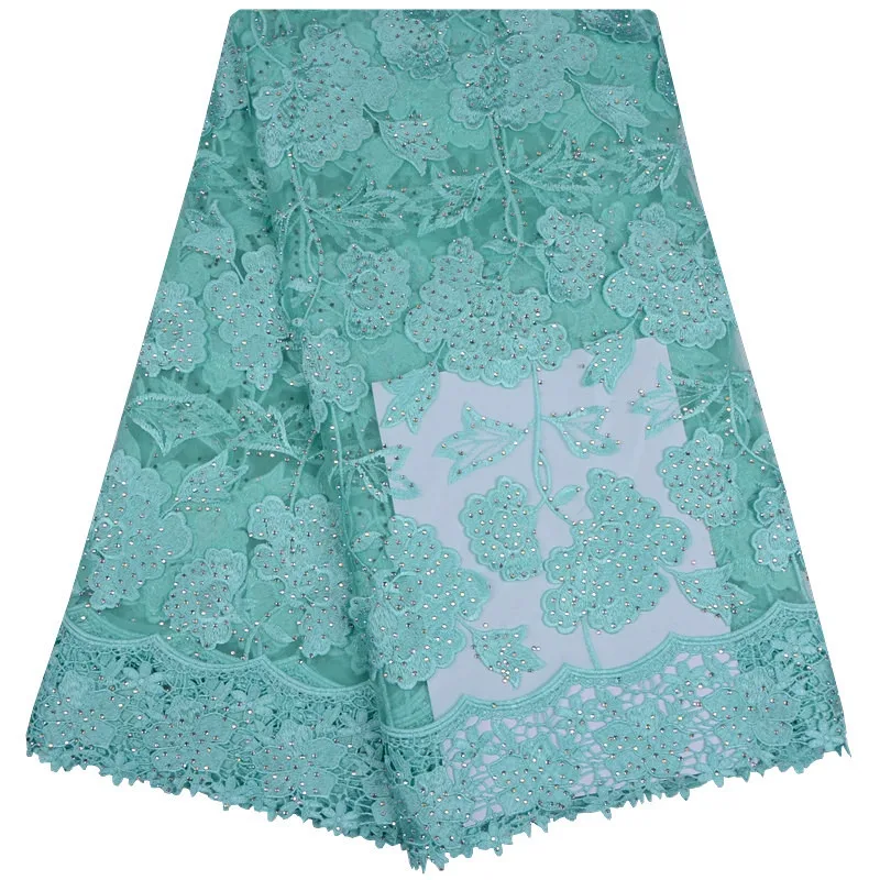 

High Quality 3D Lace Fabric Stones Bridal Tulle Lace Beautiful Embroidery Lace Fabric African French Net Lace For Wedding 1123