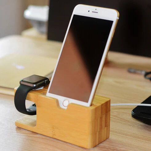 

Universal Wood Bamboo Charger Stand Holder for Apple watch 38mm/42mm /iphone