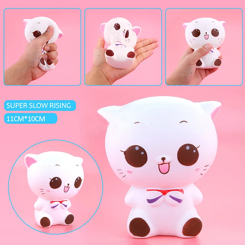 

The simulation of PU slow rebound lovely small white squishy genuine fake soft bread cake children toys