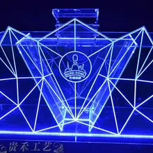 GH-C002 акриловый барный стол, специфическое использование и современный внешний вид, светодиодная барная стойка с подсветкой, мебель для бара/ночного пульта дистанционного управления