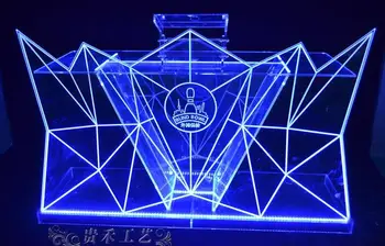 Cheap GH-C002 Acrylic Bar Table Specific Use And Modern Appearance Illuminated Led Bar Counter Furniture For Bar/Night Remote Control