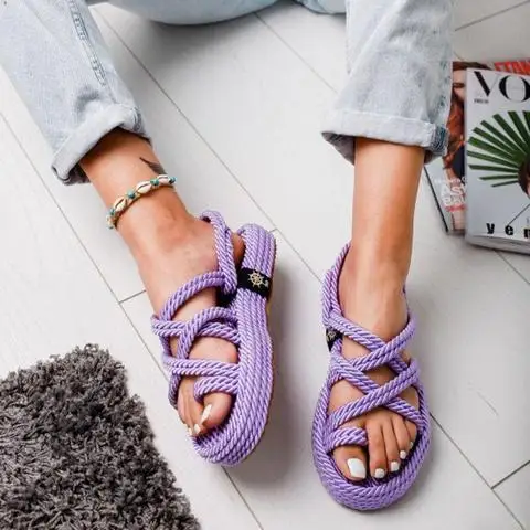 

LOOZYKIT New Summer Wedge Platform Flats Women Sandals Flip Flops Fashion Rome Breathable Shoes Woman Casual Zapatos De Mujer